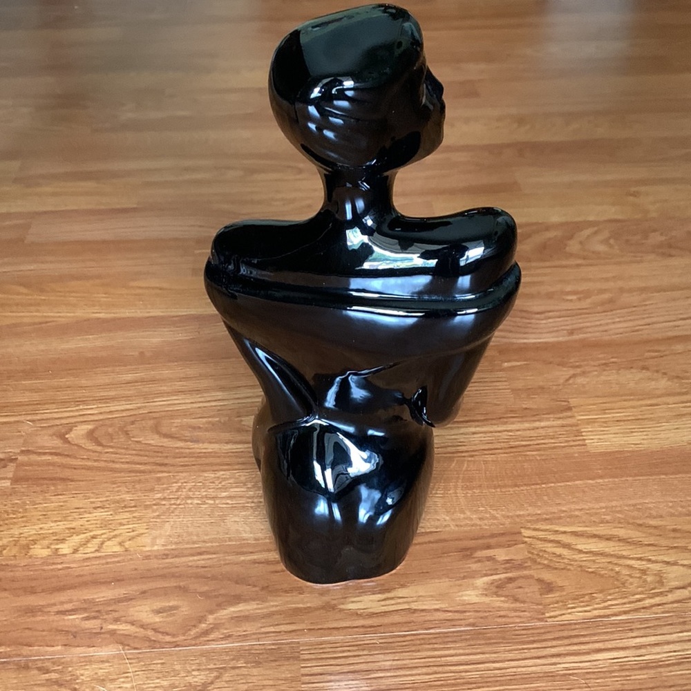 Vintage Mid Century Ceramic Shiny Glaze Female Figurine - Picture 2 of 13